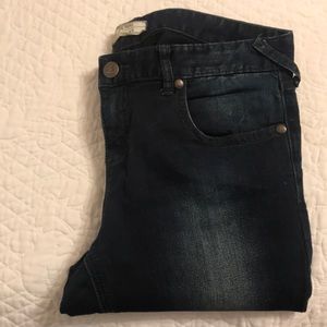 Free People Dark Wash Skinny Jeans